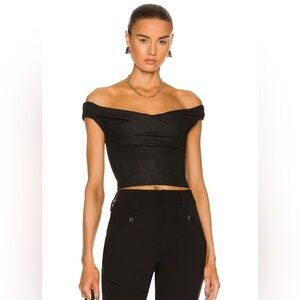 RTA JEWEL Black Off-Shoulder Top